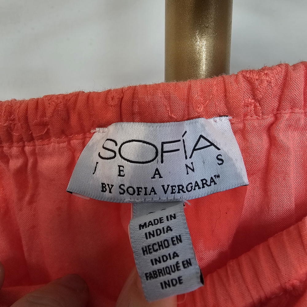 sofia by sofia vergara Coral Strapless Ruffle Wrap Midi Dress - Picture 6 of 9